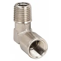 AIGNEP USA Metal Pipe Elbow: 90° Elbow, 1/4 in x 1/4 in, Male NPT Threaded x Female NPT Threaded (MPN 82520N-04)