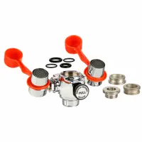 GUARDIAN EQUIPMENT Plumbed Eyewash: Eyes Coverage, Silver, Faucet Mount, 3 in Wd (MPN G1100)