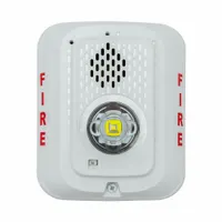 SYSTEM SENSOR Horn Strobe: 16 to 33V DC, 1/32 in Overall Ht, 5 21/32 in Overall Wd, P2WLED