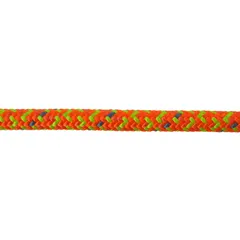 This dynamic double-braid rope is constructed from polyester with a 1/2 in diameter and a working load limit of 780 lb. It is suited for rigging, climbing, work-at-height, and rescue operations where a dynamic rope is required.