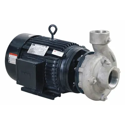 Dayton Centrifugal Pump: 15 hp, 230/460V AC, 150 ft Max Head, 3 in, 2 1/2 in Intake and Disch - Above 10 HP Straight Centrifugal Pumps