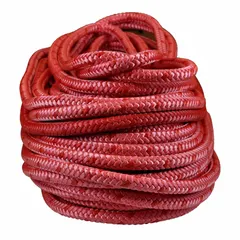 Static braided rope made of polyester with a 5/8-inch diameter and 2,200 lb working load limit. Designed for rigging and climbing applications where low stretch is required for load control and positioning.