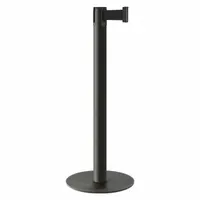 LAVI Barrier Post with Belt: Black, No Pattern, No Legend, 10 ft Belt Lg, Black, 10 ft x 2 in (MPN 26-40703/WB/BK)