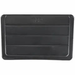 This divider subdivides Giant Hopper Bins into smaller compartments for organizing small parts, fasteners, or components in industrial storage systems. It measures 5 7/8 in x 5 7/8 in, is not electrostatic discharge conductive, and comes in black. Compatible with AKRO-MILS model 30286.