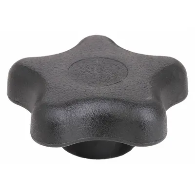 INNOVATIVE COMPONENTS Hand Knob: 5 Point, Plastic w/ Steel Thread, 5/16"-18 Thread - 5-Arm Knobs with Threaded Hole