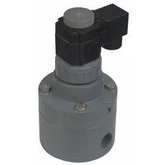 This 2-way, 2-position normally closed solenoid valve is pilot-operated and features a watertight coil enclosure. It has a 1-1/2 inch pipe size and operates on 120V AC. Suitable for on/off control of fluids in plumbing and industrial systems.