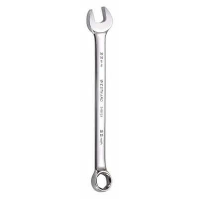 WESTWARD Combination Wrench: Alloy Steel, Chrome, 22 mm Head Size, 12 1/2 in Overall Lg - Metric 12-Point Combination Wrenches