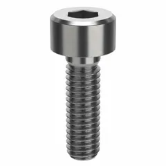 Metric socket head cap screw with M3x0.50 thread, 10 mm length, 2.5 mm drive size, right-hand thread, and H5 tolerance. Made from 316 stainless steel with plain finish. Used for fastening components in machinery, equipment, and assemblies requiring corrosion resistance.