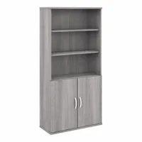 BUSH BUSINESS FURNITURE Bookcase: Gray, Laminate/Wood, 72 3/4 in Overall Ht, 35 3/4 in Overall Wd (MPN STA010PG)
