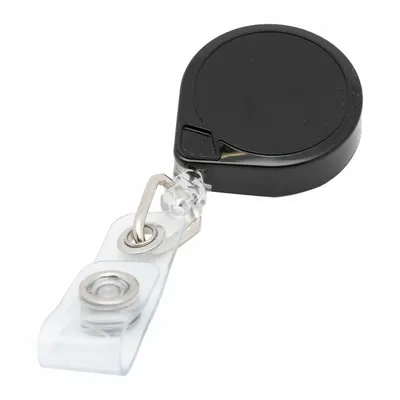 KEY-BAK Badge Holder: Strap, Horizontal/Vertical, 3 in Overall Ht, 1 1/2 in Overall Wd - Retractable Tethers for Badges