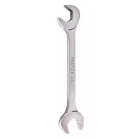 PROTO Open End Wrench: Alloy Steel, Chrome, 18 mm Head Size, 6 3/4 in Overall Lg, Std (MPN J3118M)