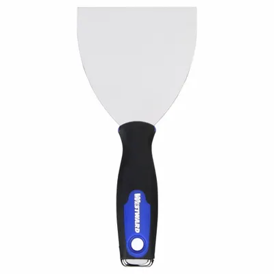 WESTWARD Putty Knife: Bld. Mat. Stainless Steel, Hdl. Mat. Polypropylene/TPR/Steel - Standard Scrapers