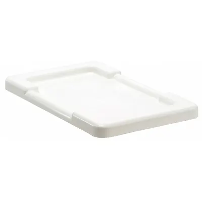 QUANTUM STORAGE SYSTEMS Lid: 17 1/4 in x 11 in, White, FDA Compliant - Lids for Cross-Stacking & Nesting Totes