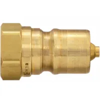 PARKER Hydraulic Quick Connect Hose Coupling: 1/4 in Coupling Size, Brass, 11 lpm Max. Flow Rate (MPN BH2-61)