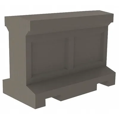 PETERSEN MFG Security Barrier: Gray, 36 in Overall Ht, 4 ft Overall Lg, 24 in Overall Wd - Rectangular Decorative Bollards