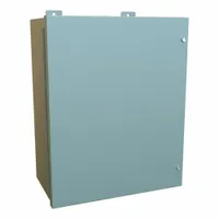 HAMMOND Enclosure: Steel, 20 in x 16 in x 9 in, NEMA 12, w/Panel, Solid Cover, Hinged (MPN 1418JC9)