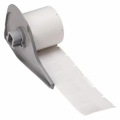 BRADY Wraparound Label: 1 1/2 in x 3/4 in, 3/4 in, Vinyl, White (Matte) - Brady Precut Label Rolls