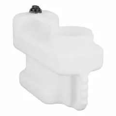 This TRICO oil storage container is made of clear plastic for easy fluid-level monitoring. It has a 2-gallon capacity and a 10-inch height. Suitable for storing and dispensing industrial oils and lubricants in maintenance and manufacturing environments.