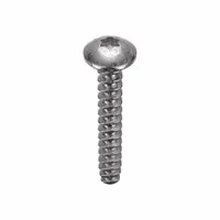 This #0 size, 3/8 in long stainless steel pan head sheet metal screw features a Torx Plus drive with T5 size. It is used for thread forming in sheet metal applications, providing secure fastening in industrial assemblies. Supplied in a 50-pack