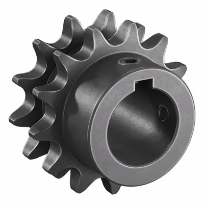 TRITAN Roller Chain Sprocket: 40-2, For 1/2 in Chain Pitch, 1 in Bore Dia, 13 Teeth - Size 40-2 Fixed-Bore Roller Chain Sprockets