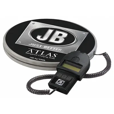 JB INDUSTRIES Charging Scale: 220 lb Max, Built-In Display - Electronic Refrigerant Scales
