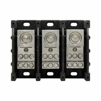 BUSSMANN Power Distribution Block: Open, Lug, Lug - Open Blocks with Lugs
