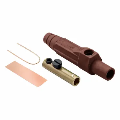 LEVITON Single Pole Inline: Female, Brown, 600V AC/600V DC, 150 A, Single Set Screw Termination - Plugs with Set Screw Terminations