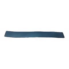 This standard splint is constructed from black aluminum for rigid support. It measures 30 inches in overall length and 4 1/4 inches in overall width. Used for immobilizing and supporting injured limbs in emergency medical response, hospital care, or sports medicine.