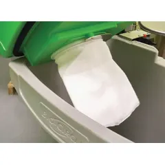 Disposable filter bag for BioCircle parts washers, compatible with model 55D600. White, 6-pack. Captures contaminants from cleaning solvents to extend fluid life and maintain wash quality.