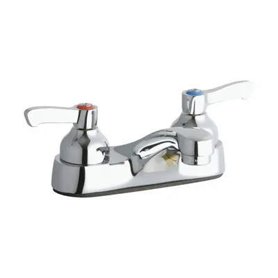 ELKAY Handle-Operated Faucet: Deck, Centerset, Brass, Chrome Plated, 0.5 gpm Flow Rate - Centerset Utility Faucets