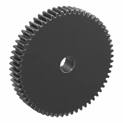 KHK GEARS Hubless Spur Gear: Module m 2, 60 Teeth, 18 mm Bore Dia, Black Oxide Coated Carbon Steel - Hubless Metric Spur Gears