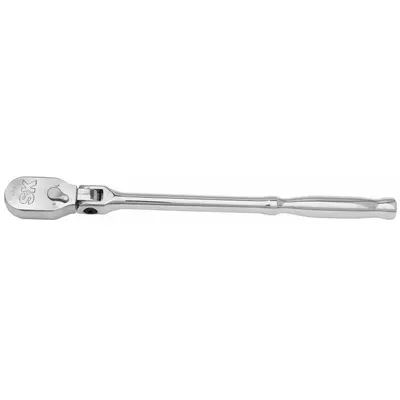 SK PROFESSIONAL TOOLS Hand Ratchet: Pear, Reversible, 15 in Overall Lg, Chrome - Flex-Head Ratchets