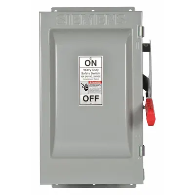 Siemens Safety Switch: Fusible, 60 A, Three Phase, 240V AC, Galvanized Steel - Fusible Safety Switches