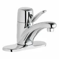 CHICAGO FAUCETS Low Arc Bathroom Faucet: 2201, Cast Brass, Polished Chrome Finish, 2.2 gpm Flow Rate (MPN 2201-4ABCP)