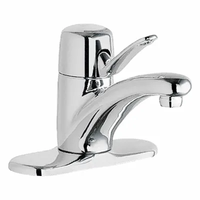 CHICAGO FAUCETS Low Arc Bathroom Faucet: 2201, Cast Brass, Polished Chrome Finish - Centerset Handle Bathroom Faucets