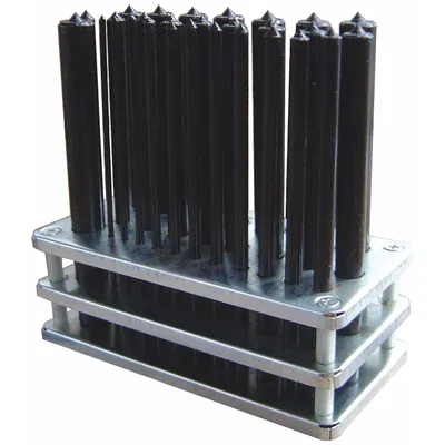 WESTWARD Steel Type Kit: A thru Z, 4 7/8 in Character Ht, 4 13/16 in Shank Lg, Steel - Sharp-Face Hand Stamps