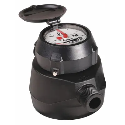 BADGER Mechanical Flowmeter: Mechanical Flowmeter, Water, Bronze, 5/8 in NPT - Nutating Disc Flowmeters for Water
