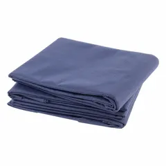 Disposable sheet made of light blue polypropylene, measuring 84 inches in length and 40 inches in width. Designed for single-use application on examination tables, cots, or stretchers to provide a hygienic barrier in medical settings.