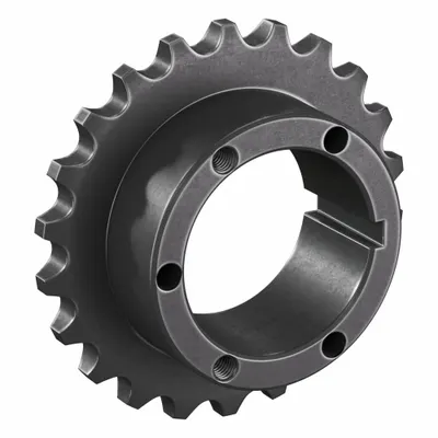 TSUBAKI Sprocket: For 60 Chain, 22 Teeth, 5.508 in Pitch Dia, 5.666 in Outside Dia - Size 60 Bushed-Bore Roller Chain Sprockets