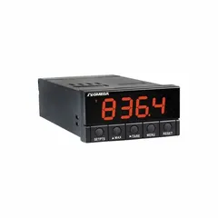 OMEGA DP25B-E is a thermocouple and RTD panel meter with a red LED display spanning 0 to 9,999. It offers +/-0.02% accuracy, SPDT relay contacts rated at 5 A @ 250V AC/DC, and a NEMA 4 enclosure. This process meter operates on 115 V AC or 24 V DC power, suitable for industrial temperature measurement and control applications.