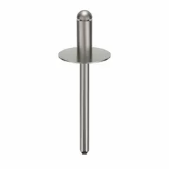 This POP AVDEL large flange blind rivet is designed for fastening applications where access is limited to one side of the workpiece. With a 0.183-inch diameter and 1 23/32-inch overall length, it provides secure joining in sheet metal, automotive, and HVAC assemblies. The large flange distributes load over a wider area, reducing pull-through in softer materials. Supplied in a 100-piece pack.