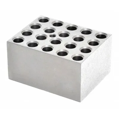 OHAUS Modular Block: Anodized Aluminum, 1 7/8 in Overall Wd, 2 3/4 in Overall Lg - Dry Bath Blocks