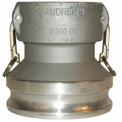 DIXON VALVE & COUPLING Cam and Groove Adapter: 75 psi Max. Working Pressure @ 70 F, 7 1/16 in Overall Lg - Type DA Aluminum Cam & Groove Fittings