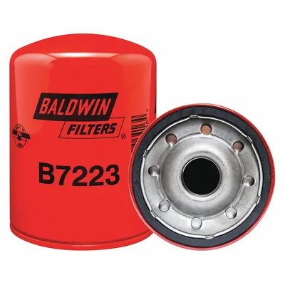 BALDWIN FILTERS Oil Filter: B7223, LF3664, 1 1/8"-16 Thread Size, 5 7/8 in Overall Ht, Oil - Spin-On Oil Filters