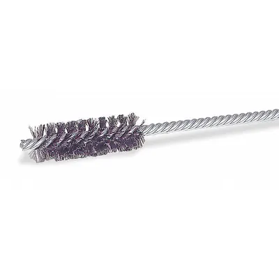 WEILER Double Spiral Tube Brush: Double Stem, Carbon Steel, 7/8 in Dia - Heavy-Cleaning Brushes for Carbon Steel