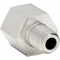 PARKER Metal Pipe Straight: Straight, Steel, 1/4 in x 16 mm, 6,000 psi (MPN 1/4M16FHG8S)