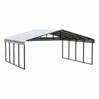 ARROW Carport: 20 ft Overall Lg, 20 ft Overall Wd, 9 ft Overall Ht, Powder Coated - Carports