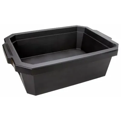 GLOBE SCIENTIFIC Ice Bucket with Lid: 9 L Capacity, Rectangular, Polyurethane Foam, Black - Ice Buckets & Pans