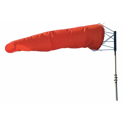 AEROSOCK Windsock: Nylon, 144 in Lg, 36 in Throat Dia, Orange - Windsocks