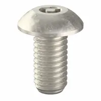 Button head tamper-resistant machine screw with 10-32 thread and 3/8-inch length. Features a 5/32-inch drive size. Supplied in a pack of 25. Used in security-sensitive applications such as securing panels, equipment enclosures, and machinery guards